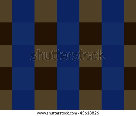 Dark and Medium Blue, Brown and Beige Squares