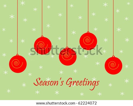 Red Holiday Balls/Season\'s Greetings