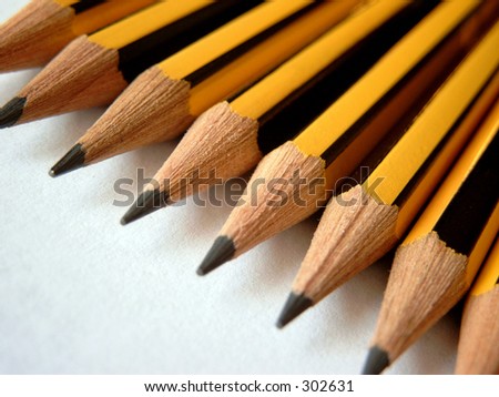 Yellow and black pencils