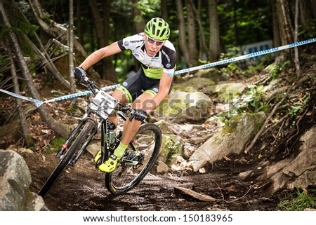 MONT STE-ANNE, QUEBEC, CANADA - August 10: Cross Country Men Elite, SUI - LITSCHER Thomas, UCI World Cup on Aug. 10, 2013