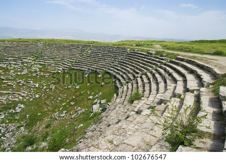 Ancient ruins of the theater, The Ruins of Laodicea a city of the Roman Empire in modern-day , Turkey,Denizli.