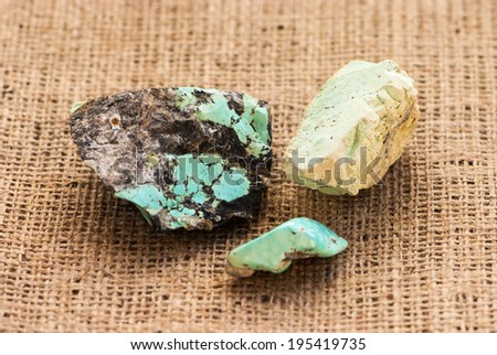 Raw turquoise stone