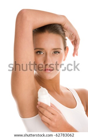 using deodorant