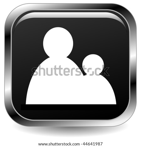 Black And White Vector Of Generic Two Person Icon - 44641987 : Shutterstock