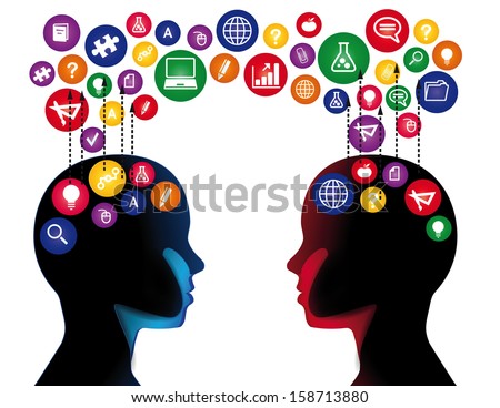 Social education communication concept Social education communication concept