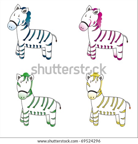 pictures of zebras cartoon. colorful cartoon zebras