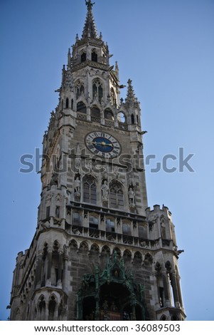 Building of Rathaus (city hall) in Munich, Germany