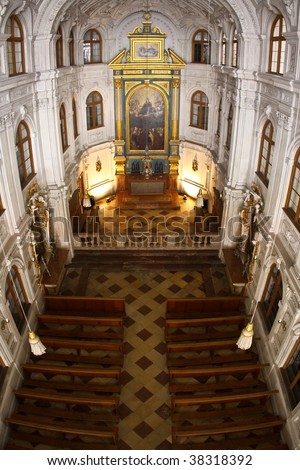 Interior of church in Residence museum in Munich, Germany