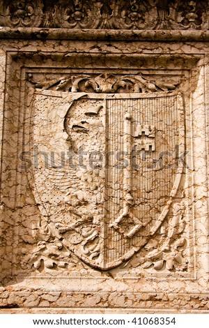 Ancient armor shield - architectural element