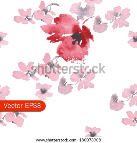 romantic vector floral seamless texture red and pink flowers blossoms flowers sakura Japanese cherry seamless texture of the petals of cherry romantic vector floral seamless texture red and pink flowers blossoms flowers sakura Japanese cherry seamless texture of the petals of cherry