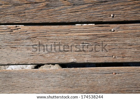 A genuine well used old walked on Wood Plank Board Walk. The perfect Wood Plank Background for all your Old Wood Background needs. Perfect for wall papers, screen savers, websites, books and more.