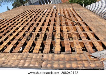 Home Roof Construction Site. Removal of old roof and replacement with all new materials. Roofs are an important part of any home, keeping it safe and dry from the elements and nosy neighbors.