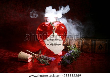 A Genuine LOVE Potion brewed up by a Gypsy, Sorceress, Fortune Teller, Witch, Match Maker, Vixen, or someone who has studied White Magic or the Dark Arts. Complete with love spell