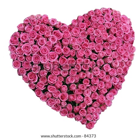 Valentine Hearts on Red Roses In A Heart Shape Representing Love And Valentines Day Images