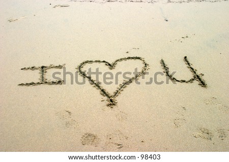 Love Heart Beach. (love you heart symbol) U