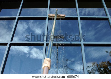 Window Washing with Deionized water and extension pole. For a Spot Free Wash and Rinse!