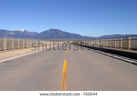 Two lane highway in New Mexico