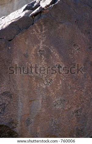 New Mexico Petroglyph carved in a rock perhaps 2000-3000 years old