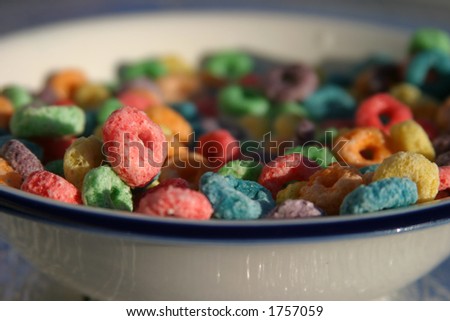 bowl of fruity cerial loops