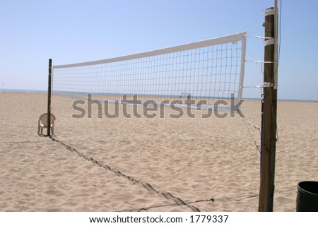 volley ball net on the beach