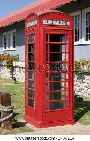 an old british phone booth in california usa