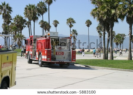 Emergency in Vencie Beach California. An unknown unidentifiable person suffers an apparent Heart Attack while playing basket ball.