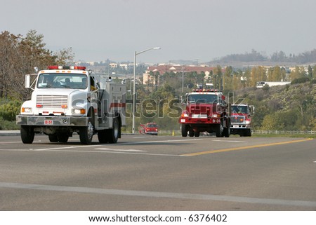 Fire trucks from around the country have joined in the efforts to bring this wild fire under control