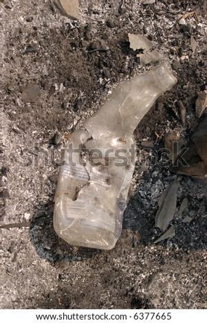 beer bottles melt at about 1000 to 1500 degrees farinheight, showing the intense heat of the wild fires raging in southern california