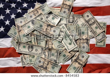 us flag money