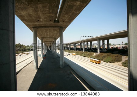 110 freeway North bound in Los Angeles California with On Ramps and off ramps traffic