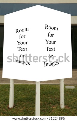 a blank real estate sign  with room for your text or images