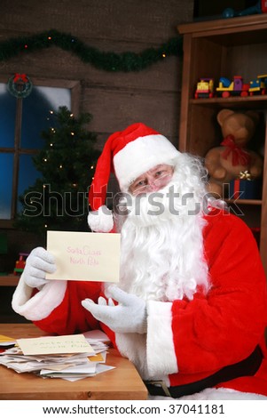 Santa Claus his mail from around the world