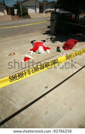 OH MY GOD! Someone SHOT SANTA CLAUS in a Drive By Shooting!  Santa Claus falls victim to violence and is killed. Sheriff and CSI are investigating who could have done such a dastardly dead.