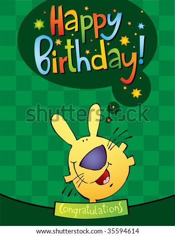 funny birthday pictures clip art. stock vector : funny character