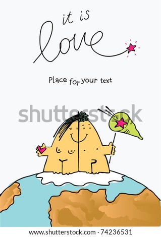 Funny Valentines  Cards on Funny Valentine S Day Card Stock Vector 74236531   Shutterstock