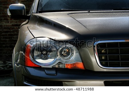 Headlight of the european car, type frontal