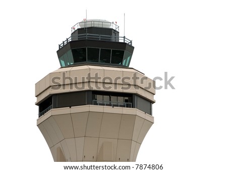 Airport control tower - isolated