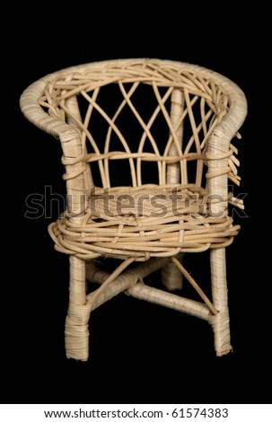 black wicker chair
