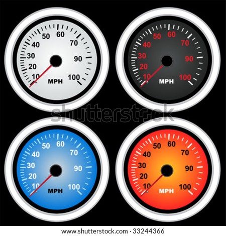 Recreation Collecting Sports Auto Racing on Collection Of Speedometers  Stock Vector 33244366   Shutterstock