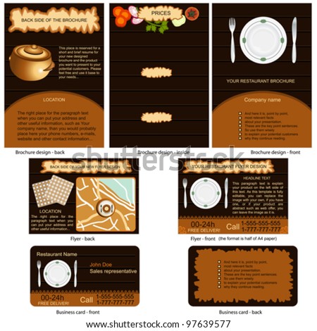 Restaurant Design on Restaurant Stationary   Brochure Design  Flyer Design And Business