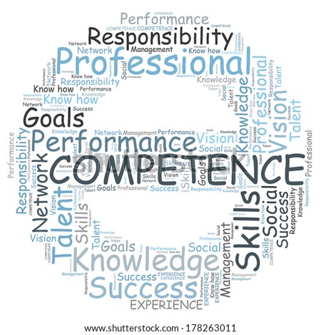 Professional competence word cloud