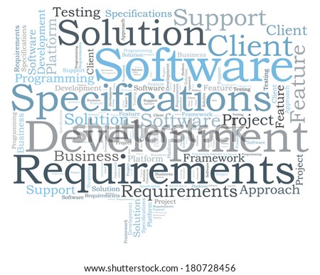 Software development word cloud