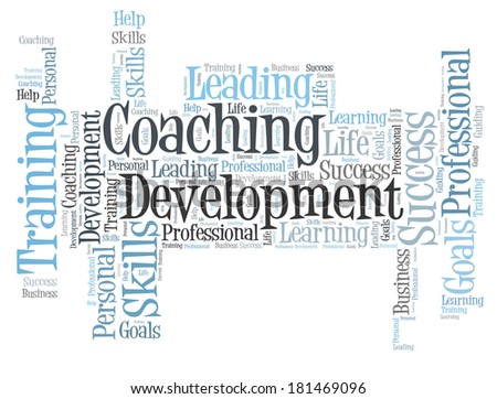 Coaching development word cloud