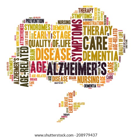 Alzheimer\'s disease word cloud
