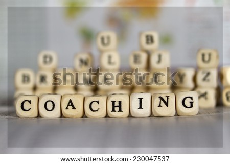 personal coaching word on newspaper background