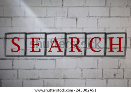 search written on a wall