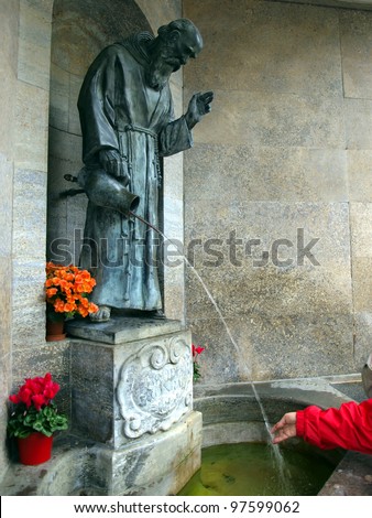 Altotting statue of St. Konrad and miraculous spring of water and thus, inter alia, recovery of sight