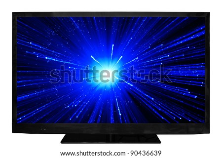 HD television isolated on a white background