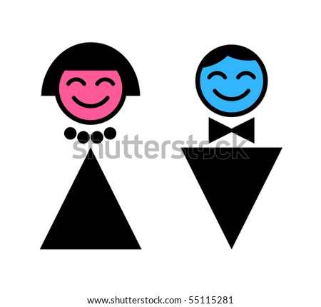 Logo Design Icon on Man And Woman  Toilet Sign  Stock Vector 55115281   Shutterstock