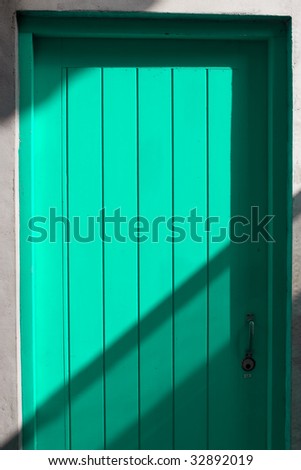 shadow on the green door